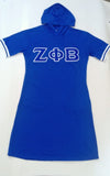 Zeta Blue Hoodie Tee Dress